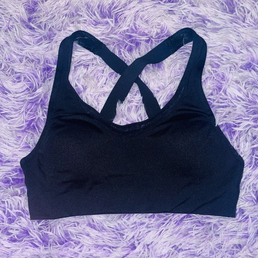 Victoria’s Secret PINK Black Sports Bra with Mesh - Women’s Size S